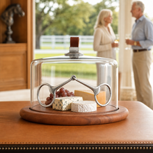 Horse Bit Glass Covered Cheese Wood Board