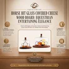 Horse Bit Glass Covered Cheese Wood Board