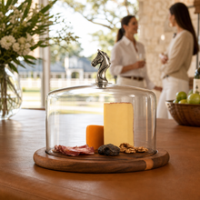Horse Glass Covered Cheese Wood Board