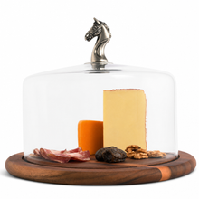 Horse Glass Covered Cheese Wood Board