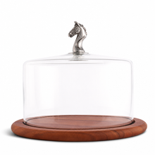 Horse Glass Covered Cheese Wood Board