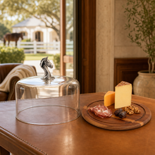 Horse Glass Covered Cheese Wood Board