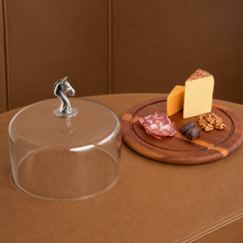 Horse Glass Covered Cheese Wood Board