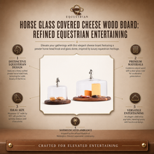 Horse Glass Covered Cheese Wood Board