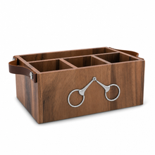 Horse Bits Leather Handles Flatware Caddy