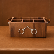 Horse Bits Leather Handles Flatware Caddy