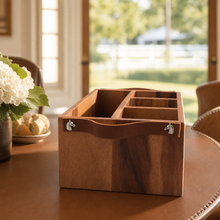 Horse Bits Leather Handles Flatware Caddy