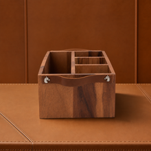 Horse Bits Leather Handles Flatware Caddy