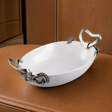 Horseshoe & Bit Stoneware Dish