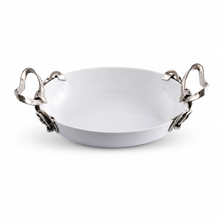 Horseshoe & Bit Stoneware Dish
