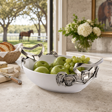 Horseshoe & Bit Stoneware Dish