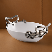 Horseshoe & Bit Stoneware Dish