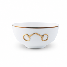 Gold Bit Bone China Round Cereal Bowl Gold Rim