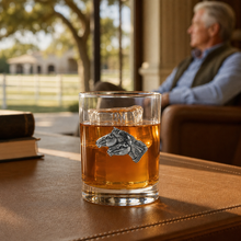 Running Horse Double Old Fashion Bar Glass