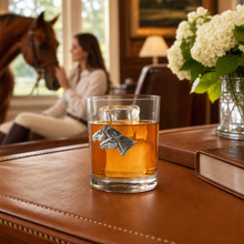 Running Horse Double Old Fashion Bar Glass