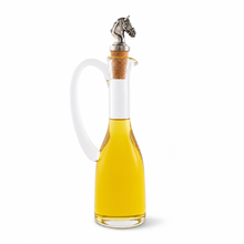 Cruet Bottle with Horse Head Cork Stopper