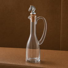 Cruet Bottle with Horse Head Cork Stopper