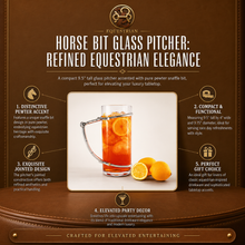 Horse Bit Glass Pitcher