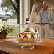 Horse Bit Glass Covered Cake / Dessert Stand