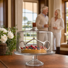 Horse Bit Glass Covered Cake / Dessert Stand