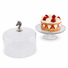 Horse Glass Covered Cake / Dessert Stand