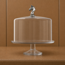 Horse Glass Covered Cake / Dessert Stand