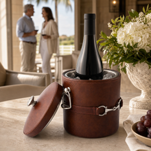 Equestrian Horse Bit Vegan Leather Ice Bucket