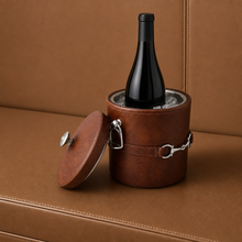 Equestrian Horse Bit Vegan Leather Ice Bucket