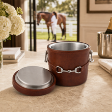 Equestrian Horse Bit Vegan Leather Ice Bucket