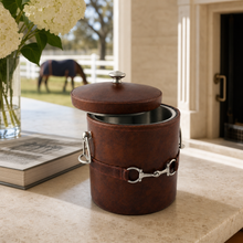 Equestrian Horse Bit Vegan Leather Ice Bucket