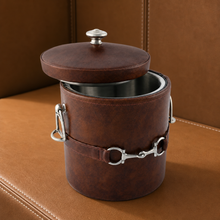 Equestrian Horse Bit Vegan Leather Ice Bucket