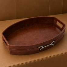 Equestrian Horse Bit Vegan Leather Tray