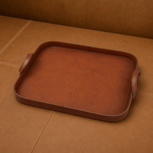 Premium Genuine Leather Bit Serving Tray – Perfect for Entertaining