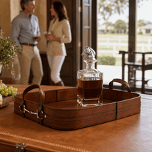 Premium Genuine Leather Bit Serving Tray – Perfect for Entertaining