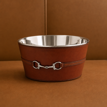 Premium Genuine Leather Bit Ice Tub – Sophisticated Beverage Cooler