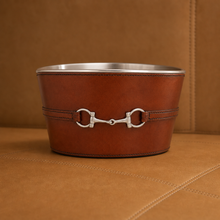 Premium Genuine Leather Bit Ice Tub – Sophisticated Beverage Cooler