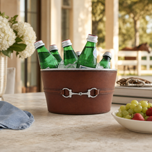 Premium Genuine Leather Bit Ice Tub – Sophisticated Beverage Cooler