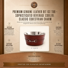 Premium Genuine Leather Bit Ice Tub – Sophisticated Beverage Cooler