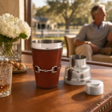 Premium Genuine Leather Equestrian Bit Cocktail Shaker