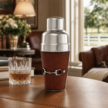 Premium Genuine Leather Equestrian Bit Cocktail Shaker