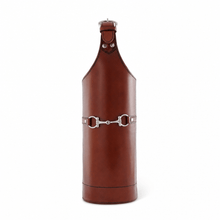 Premium Genuine Leather Bit Single Wine Bottle Carrier
