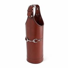 Premium Genuine Leather Bit Single Wine Bottle Carrier