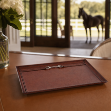Premium Genuine Leather Equestrian Bit Catchall Tray