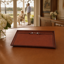 Premium Genuine Leather Equestrian Bit Catchall Tray