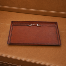 Premium Genuine Leather Equestrian Bit Catchall Tray