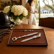 Premium Genuine Leather Equestrian Bit Catchall Tray