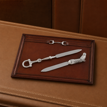 Premium Genuine Leather Equestrian Bit Catchall Tray