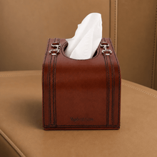 Premium Genuine Leather Bit Tissue Box