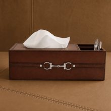Premium Genuine Leather Bit Office Tissue Box