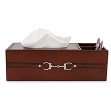 Premium Genuine Leather Bit Office Tissue Box